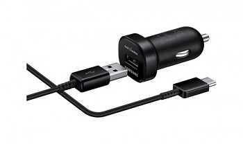 Originální rychlonabíječka do auta Samsung EP-LN930CBE + datový kabel USB-C (Type-C) černá