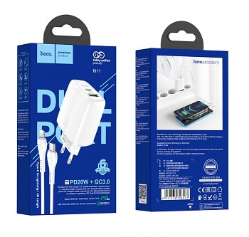 Rychlonabíječka HOCO N11 pro iPhone 20W bílá 2