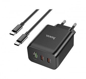 Rychlonabíječka HOCO N18 včetně USB-C datového kabelu černá 65W