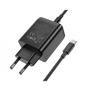 Rychlonabíječka HOCO N18 včetně USB-C datového kabelu černá 65W 2