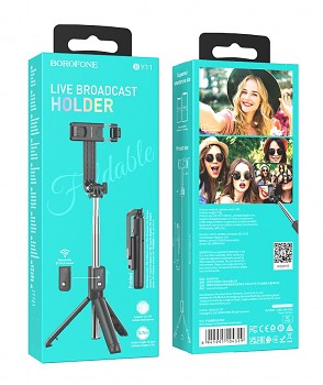 Bluetooth tripod selfie tyč Borofone BY11 černá7