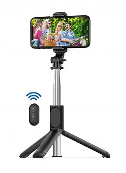 Bluetooth tripod selfie tyč Techsuit T018 černá
