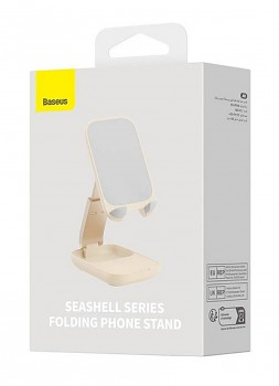 Skládací stojánek na mobil Baseus Seashell BS-HP008 krémový 4