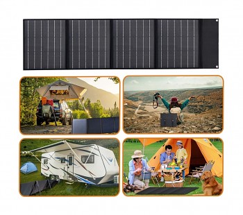 Solární rychlonabíječka 100W 4 panely černá 1