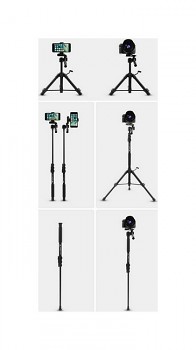 Stativ pro mobilní telefon - fotoaparát TopQ BY368 černý