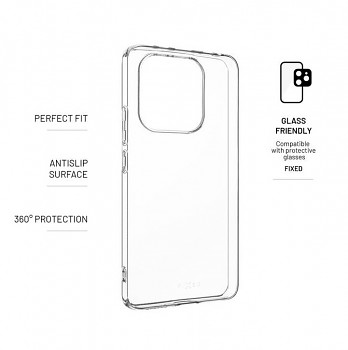 TPU gelové pouzdro FIXED pro Xiaomi Redmi Note 14, čiré