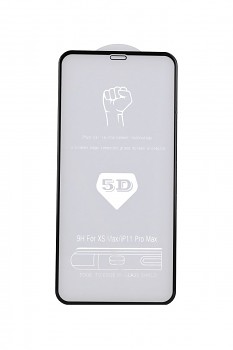 Tvrzené sklo FullGlue na iPhone XS Max 5D černé