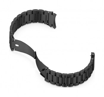 Univerzální ocelový řemínek Watchband W010 20 mm černý