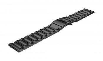 Univerzální ocelový řemínek Watchband W010 22 mm černý 1