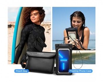Univerzální vodotěsné pouzdro Spigen A621 černé Double Pack 4