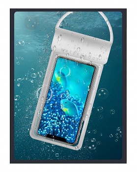 Univerzální vodotěsné pouzdro na mobil TopQ Metallic L stříbrné2