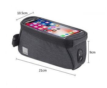 Vodotěsné pouzdro SAHOO Essentials pro mobilní telefon na rám kola šedé