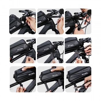 Vodotěsné pouzdro WildMan MS77 na rám kola černé 1L 4