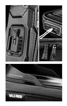 Vodotěsné pouzdro WildMan ES16 na řídítka kola černé 0,5L 4