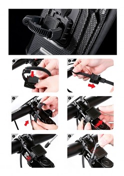 Vodotěsné pouzdro WildMan ES16 na řídítka kola černé 0,5L 5