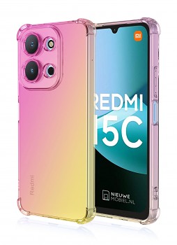 Zadní kryt na Xiaomi Redmi 15C Shock duhový růžovo-žlutý