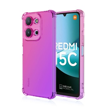 Zadní kryt TopQ na mobil Xiaomi Redmi 15C Shock duhový růžovo-fialový