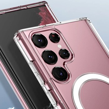 Zadní pevný kryt Clear Magnetic na Samsung S24 Ultra průhledný 4