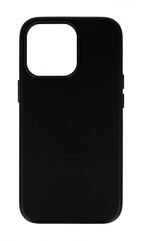 Zadní pevný kryt Leather MagSafe na iPhone 13 Pro černý 1