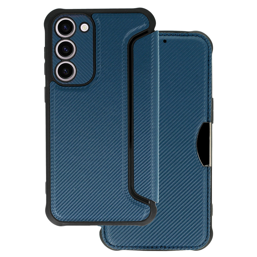 Levně Pouzdro Razor Carbon Book pro Samsung Galaxy S23 Plus navy