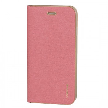 Pouzdro Vennus Book s rámečkem pro Xiaomi Mi 8 Lite růžové