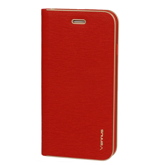 Levně Pouzdro Vennus Book s rámečkem pro Samsung Galaxy S21 Plus červené