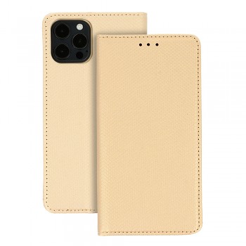 Knížkové pouzdro TopQ Smart Magnet SAMSUNG GALAXY S22 PLUS GOLD