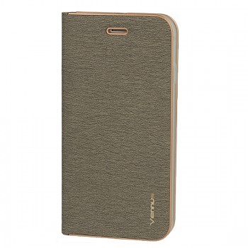 Pouzdro Vennus Book s rámečkem pro Iphone 7 Plus / 8 Plus (5,5") šedé