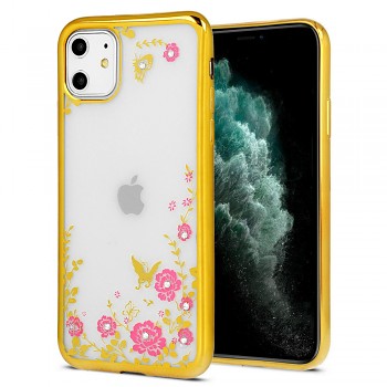 Zadní kryt DIAMOND FLOWER pro Iphone 11 Pro zlatý