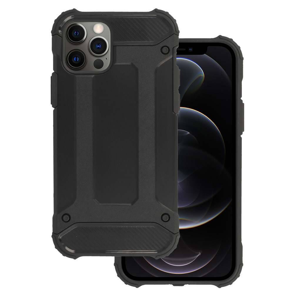 Levně Pouzdro Armor Carbon pro Iphone 12/12 Pro Black