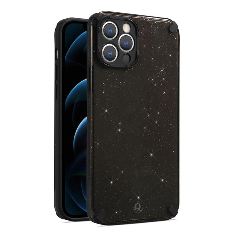 Levně Pouzdro Armor Glitter pro Iphone 12 Pro Max černé