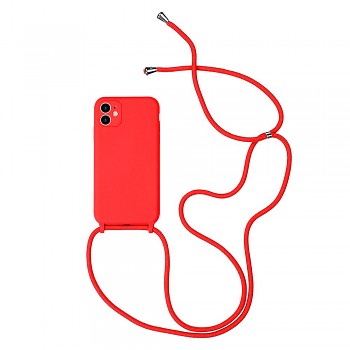 Silikonové pouzdro STRAP pro Iphone 11 Pro Red