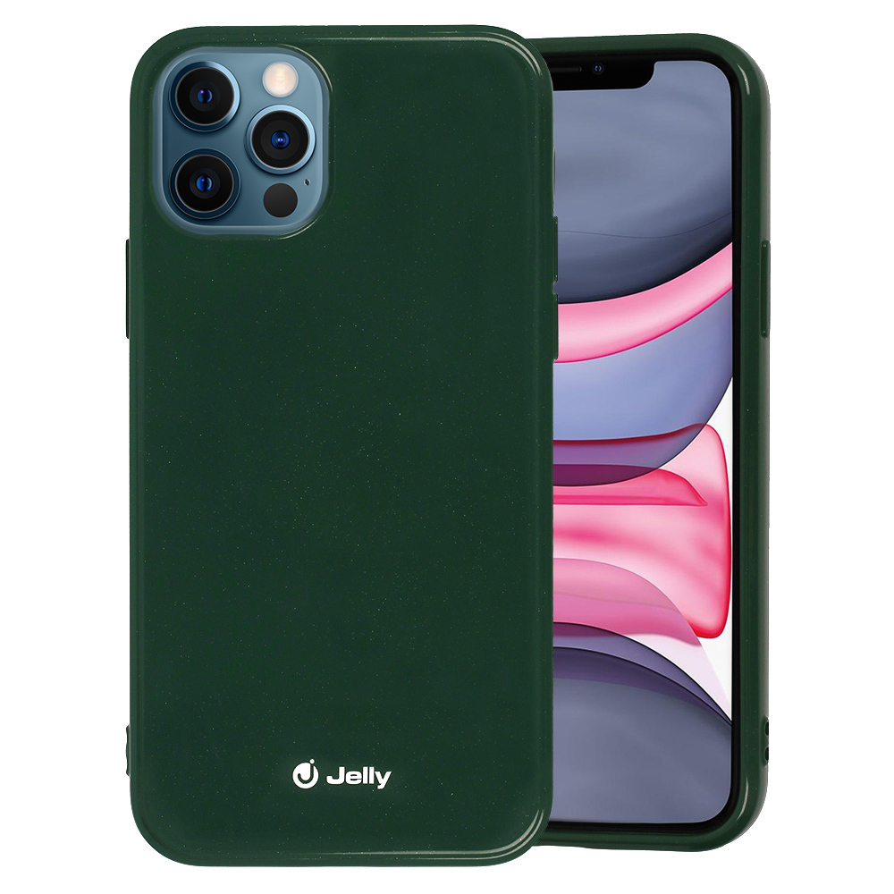 Levně Kryt Jelly Case pro Iphone 12 Mini tmavě zelený