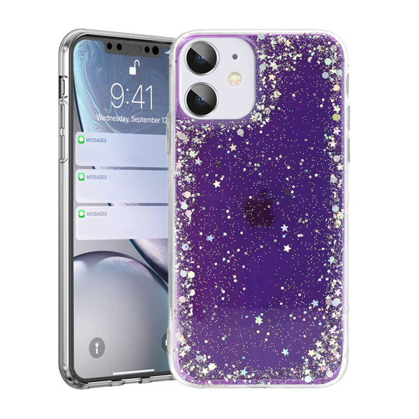 Levně Brilantní průhledné pouzdro pro Samsung Galaxy A42 5G Purple