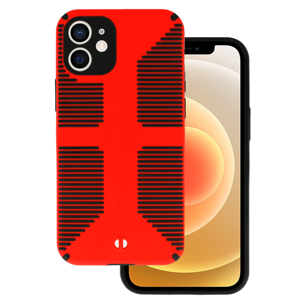 Levně Pouzdro TEL PROTECT Grip pro Iphone 12 červené