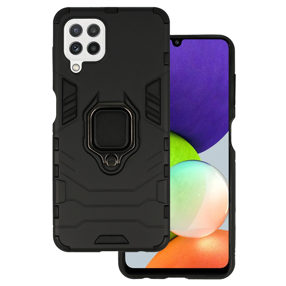 Levně Zadní kryt Ring Armor na Samsung Galaxy A22 4G/M22 4G Black