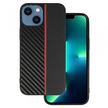 Tel Protect CARBON pouzdro pro iPhone 13 mini černé s červeným pruhem