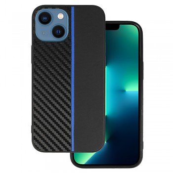 Tel Protect CARBON pouzdro pro iPhone 13 mini černé s modrým pruhem