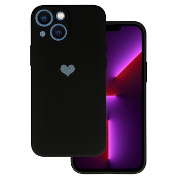 Vennus Silikonové pouzdro se srdcem pro Iphone 13 Mini design 1 černé