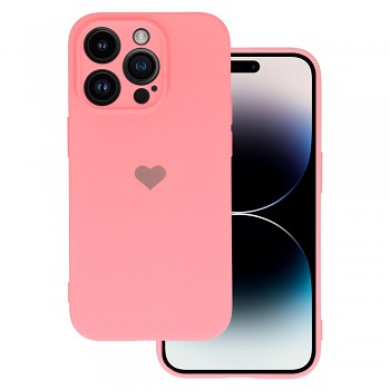 Vennus Silikonové pouzdro se srdcem pro Iphone 13 Pro design 1 růžové
