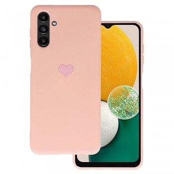 Vennus Silikonové pouzdro se srdcem pro Samsung Galaxy A13 5G/A04S design 1 růžové