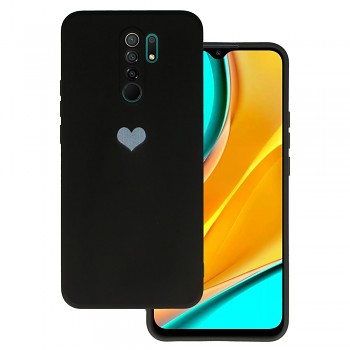 Vennus Silikonové pouzdro se srdcem pro Xiaomi Redmi 9 design 1 černé