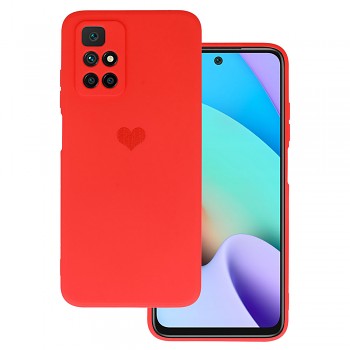 Vennus Silikonové pouzdro se srdcem pro Xiaomi Redmi 10 design 1 červené