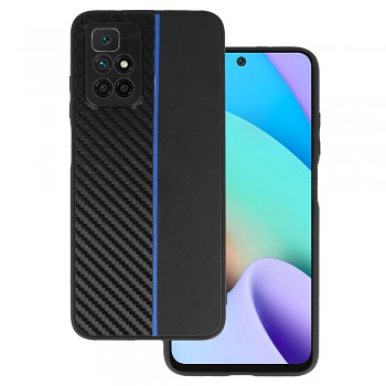 Tel Protect CARBON pouzdro pro Xiaomi Redmi 10 black s modrým pruhem