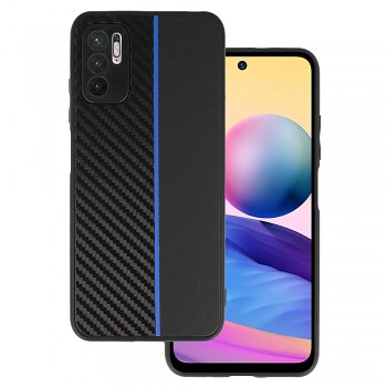 Tel Protect CARBON pouzdro pro Xiaomi Redmi Note 10 5G black s modrým pruhem