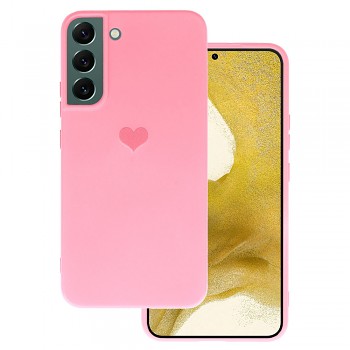 Vennus Silikonové pouzdro se srdcem pro Samsung Galaxy S22 Plus design 1 růžové