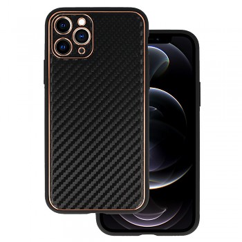 TEL PROTECT Kožené pouzdro Carbon pro Iphone 11 Pro Black