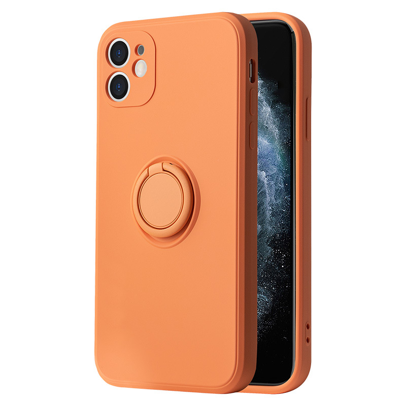 Levně Kryt Vennus s prstýnkem pro Iphone 13 Pro oranžový
