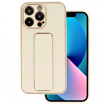 Kožený kryt TEL PROTECT se stojánkem pro Iphone 11 Pro zlatý