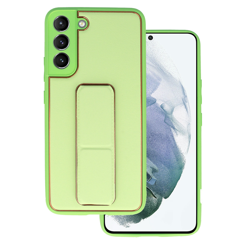 Levně Kožený kryt TEL PROTECT se stojánkem pro Samsung Galaxy S22 Plus mentolový